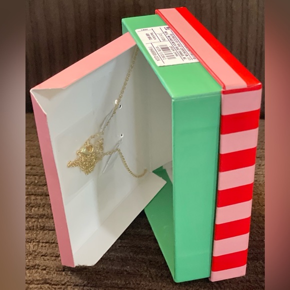 Heart Pendant Necklace - 14K Gold Dipped Cubic Zirconia - Gold & Pink- A New Day - Picture 9 of 16